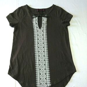 Cowgirl Legend brown & white shirt western Medium